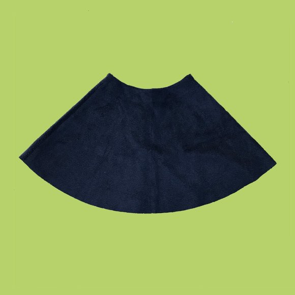 COS Dark Blue Textured Circle Skirt - Picture 7 of 7